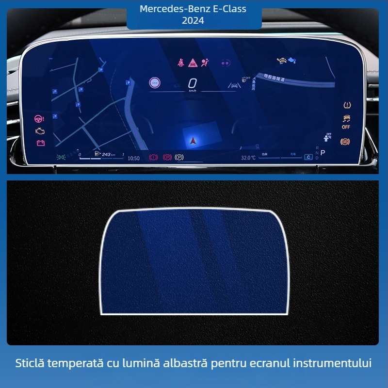 Mercedes-Benz E-Class E260L/E300L ecran central de control navigație – protecție din sticlă securizată, un singur panou, rezistent la zgârieturi, anti-amprente, rezistent la temperaturi înalte/scăzute
