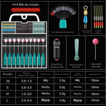 Set Space Bean din silicon pentru linia principală - pachet complet de accesorii pentru pescuit avansat