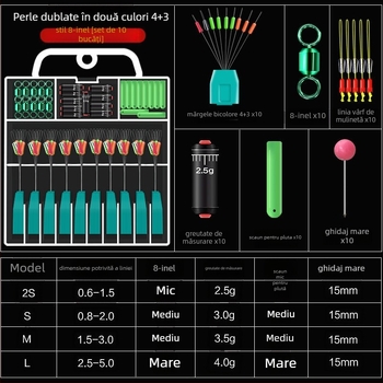 Set Space Bean din silicon pentru linia principală - pachet complet de accesorii pentru pescuit avansat