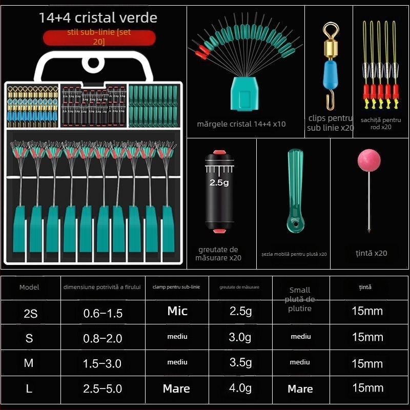Set Space Bean din silicon pentru linia principală - pachet complet de accesorii pentru pescuit avansat