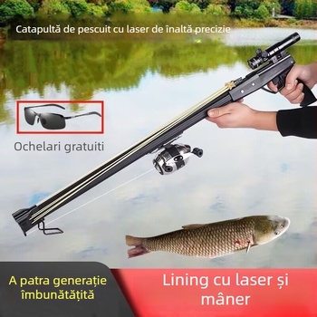 Pușcă de pescuit pentru țintire pe pește, generația a treia, cu infraroșu, set de săgeți și tambur de pescuit