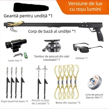 Pușcă de pescuit pentru țintire pe pește, generația a treia, cu infraroșu, set de săgeți și tambur de pescuit