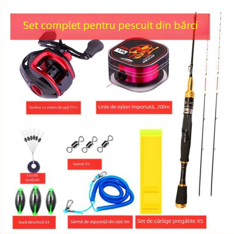 Undiță de pescuit pentru plută de pod, din aliaj de titan și plumb