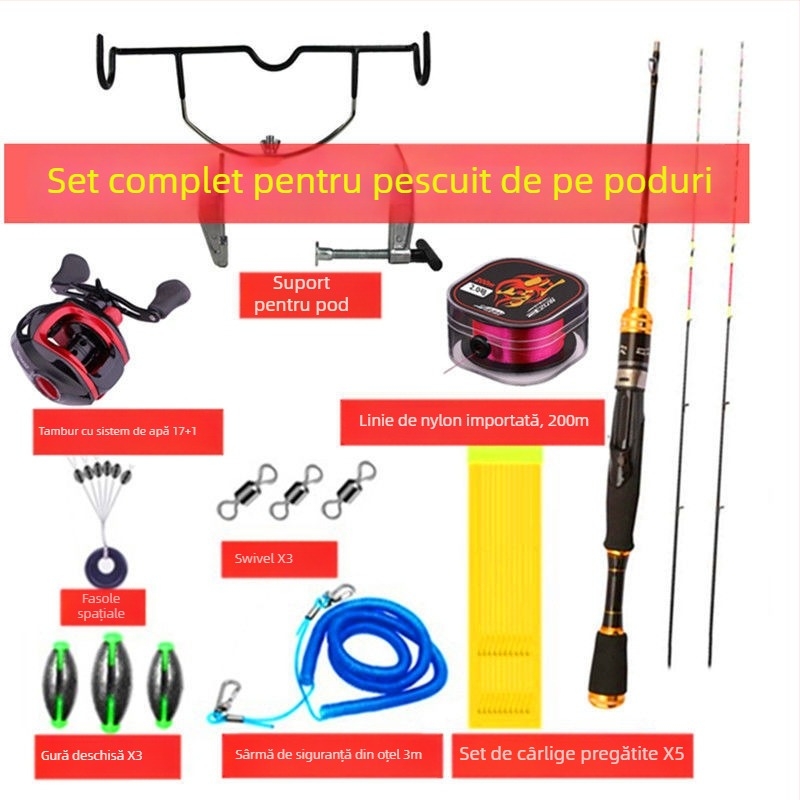 Undiță de pescuit pentru plută de pod, din aliaj de titan și plumb