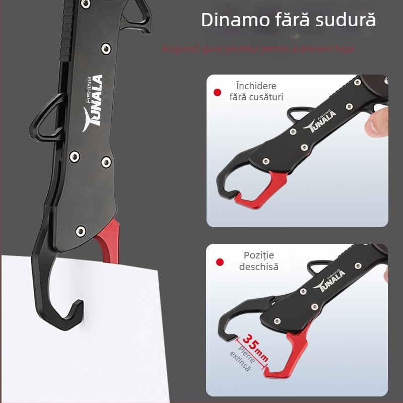 Tunala Clește de pescuit din aliaj de aluminiu, pliabil, multifuncțional, set