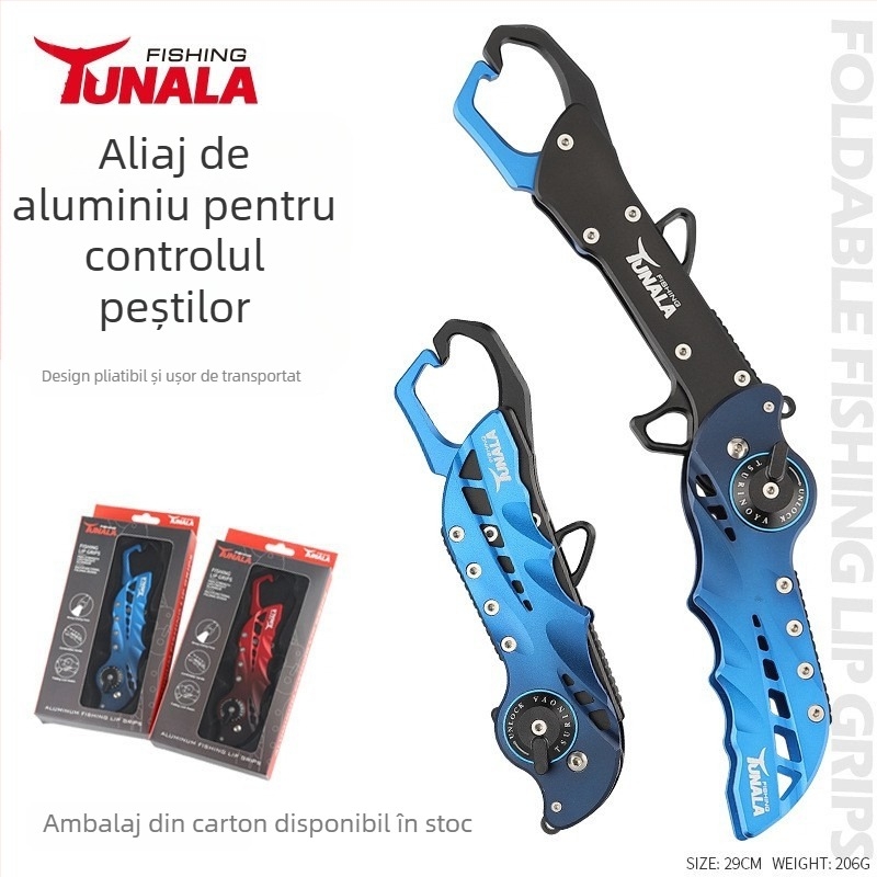Tunala Clește de pescuit din aliaj de aluminiu, pliabil, multifuncțional, set
