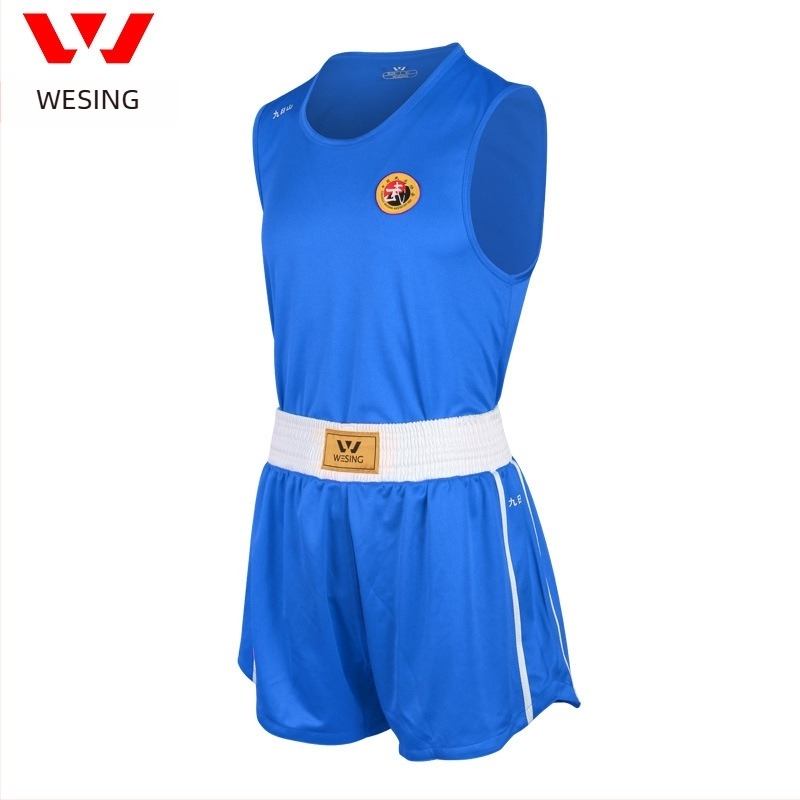 Costum Sanda unisex pentru antrenament, uscat rapid, mâneci scurte, țesătură poliester-spandex