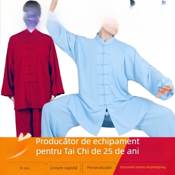 Set Tai Chi pentru antrenament – Unisex, Adulți, Primăvară-Vară-Toamnă, Material principal 95% poliester, Căptușeală 100% poliester, Material: amestec fibre chimice