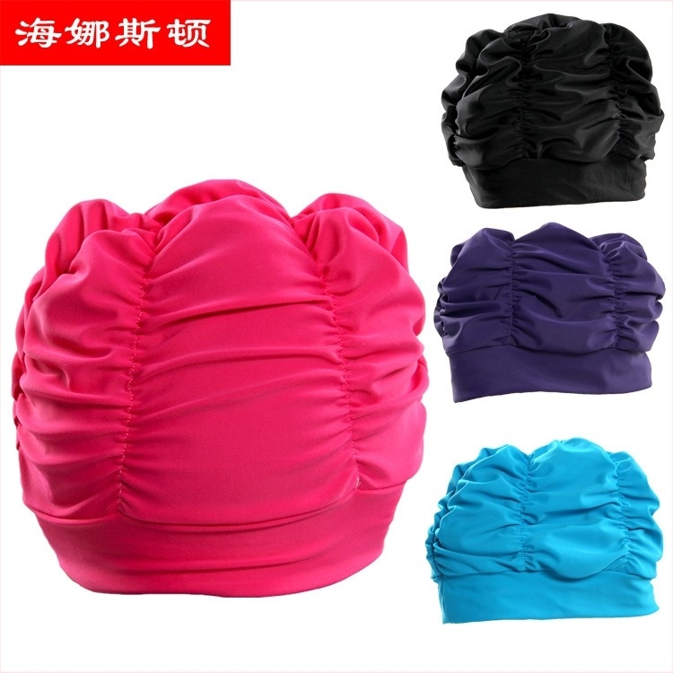 Șapcă de înot din nylon, plisată, pentru păr lung, protecție urechi, model B-901, Hynaston