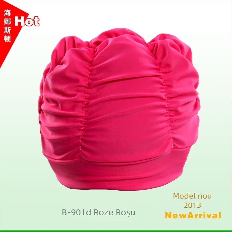 Șapcă de înot din nylon, plisată, pentru păr lung, protecție urechi, model B-901, Hynaston