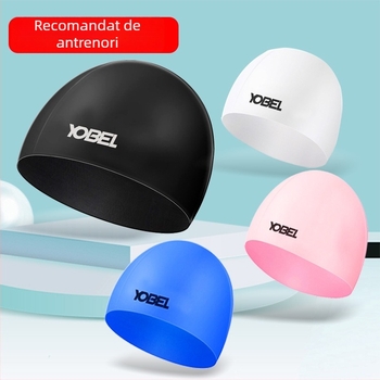 Pălărie de înot din silicon, impermeabilă, cu protecție pentru urechi – fără strângere, pentru adulți