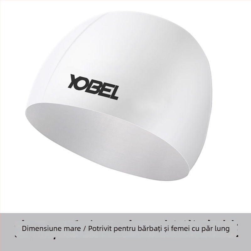 Pălărie de înot din silicon, impermeabilă, cu protecție pentru urechi – fără strângere, pentru adulți