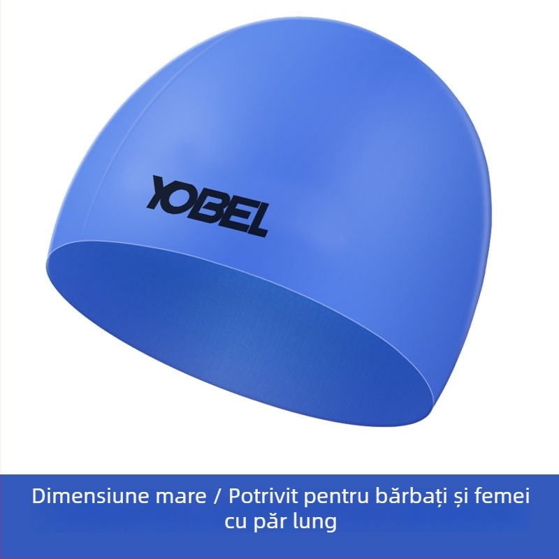 Pălărie de înot din silicon, impermeabilă, cu protecție pentru urechi – fără strângere, pentru adulți