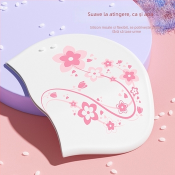 Cască de înot pentru femei cu păr lung (Silicon; Rezistent la apă; Model imprimat; Adulți; Brand privat autorizat)