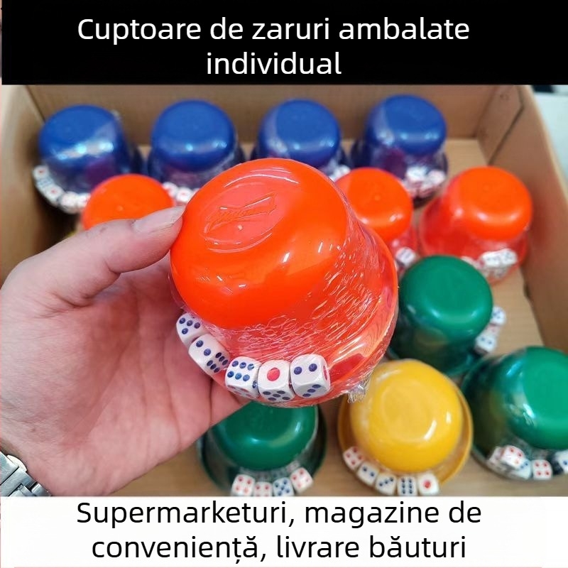 Set pahare pentru zaruri Lingxiang — Melamină, 1 mm