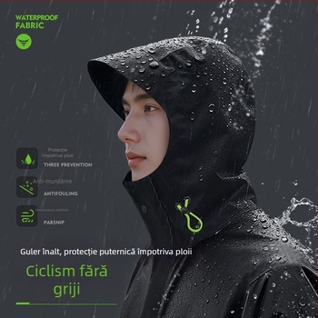 Set de ploaie pentru adulți — palton de ploaie cu design separat, unisex pentru bicicletă electrică/motocicletă, țesătură PVC cu strat adeziv PVC impermeabil
