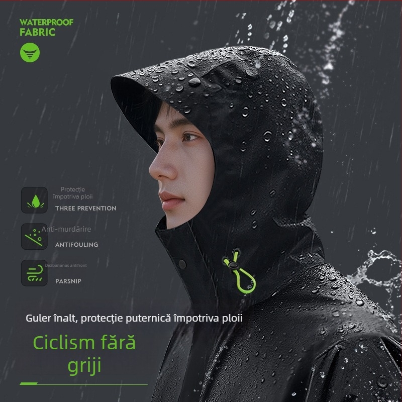 Set de ploaie pentru adulți — palton de ploaie cu design separat, unisex pentru bicicletă electrică/motocicletă, țesătură PVC cu strat adeziv PVC impermeabil