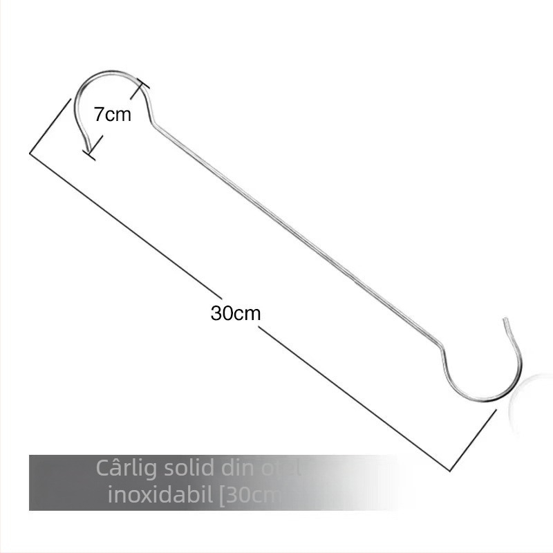 Cuier din oțel inoxidabil, pentru bucătărie și baie, cuier simplu, design modern, încărcare 5–10 kg, 1 piesă