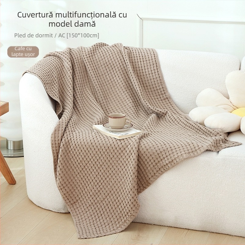 Pătură-prosop din bumbac, 300–499 g, patru sezoane universale, stil modern minimalist