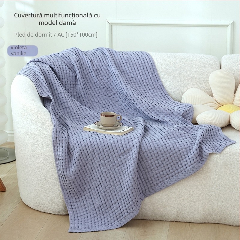Pătură-prosop din bumbac, 300–499 g, patru sezoane universale, stil modern minimalist