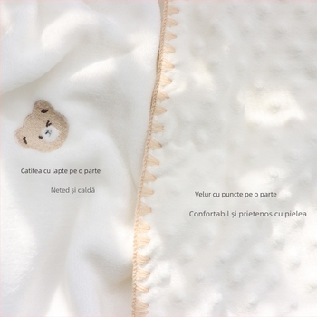 Pătură Velvet lapte, fibre poliester, 1000–1500 g, patru anotimpuri, model 20799288158