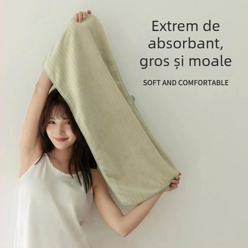 Set de prosoape pentru corp și față din coral fleece, țesătură simplă, greutate 80–100 g.