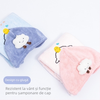 Prosop de baie pentru copii cu glugă din Coral Fleece, absorbant, gros, 150D, 300–400 g
