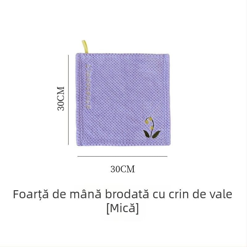 Prosop de mână, That blue, poliester, 80–100 g, 16 fire, broderie, jacquard