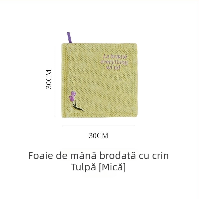 Prosop de mână, That blue, poliester, 80–100 g, 16 fire, broderie, jacquard