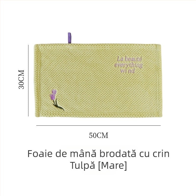 Prosop de mână, That blue, poliester, 80–100 g, 16 fire, broderie, jacquard