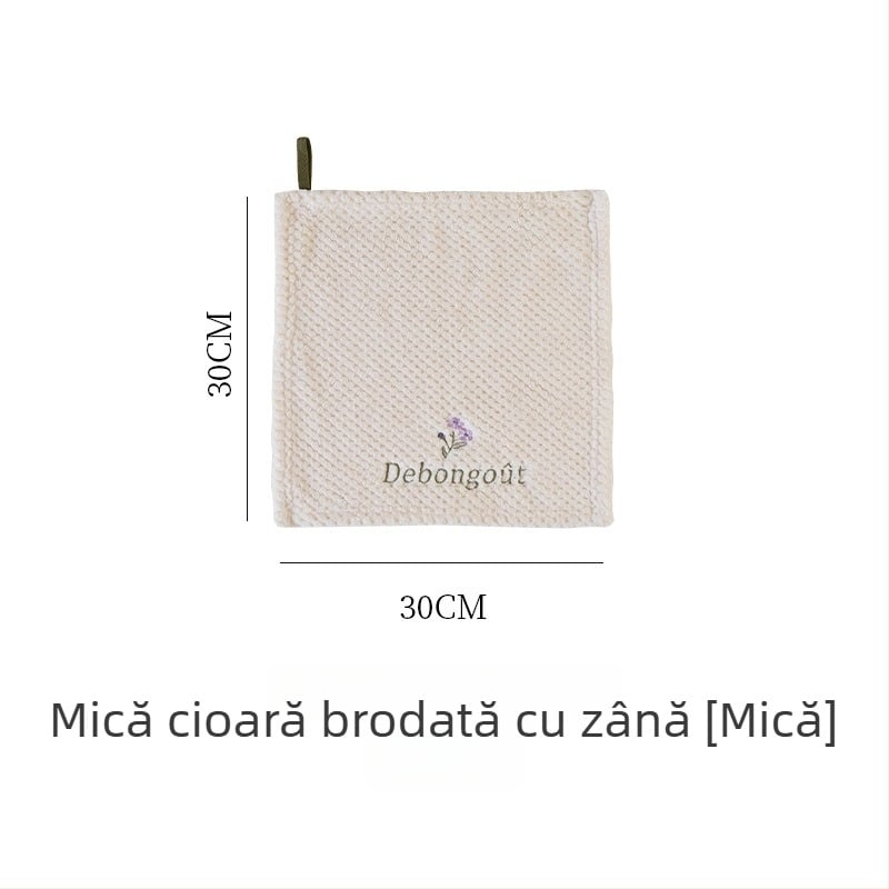 Prosop de mână, That blue, poliester, 80–100 g, 16 fire, broderie, jacquard