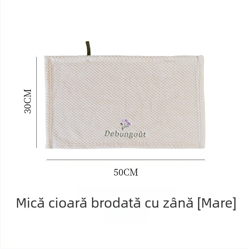 Prosop de mână, That blue, poliester, 80–100 g, 16 fire, broderie, jacquard