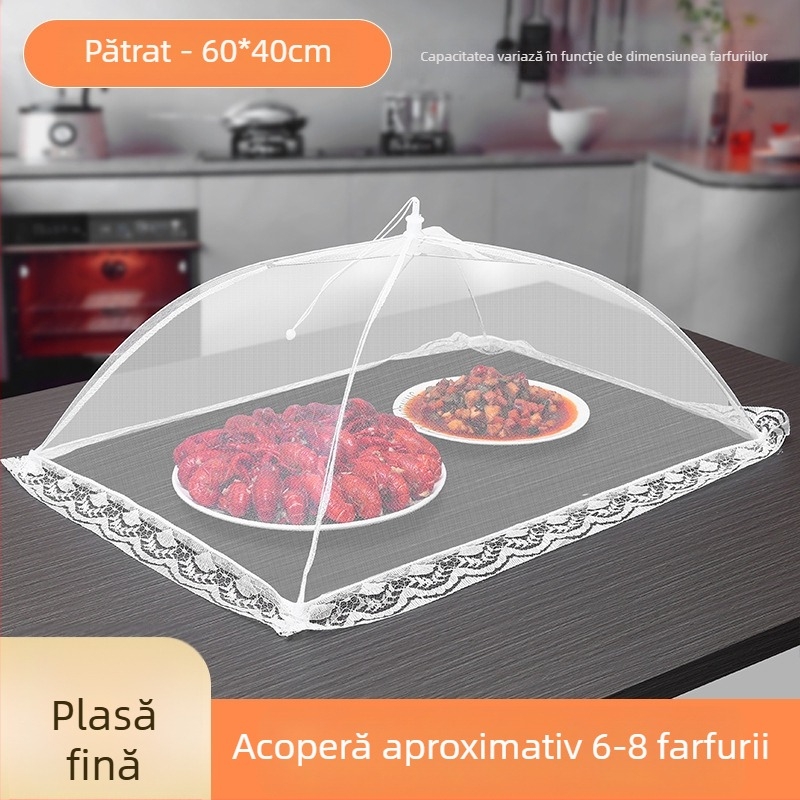 Capac pliabil pentru alimente din plasă metalică — protecție împotriva muștelor, multifuncțional, design modern