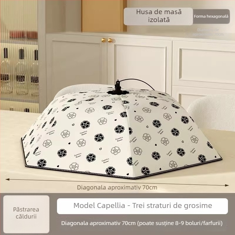 Acoperire izolată, pliabilă pentru legume și alimente – utilizare casnică (multifuncțională, menținerea căldurii, protecție la praf)