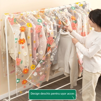 Husă de protecție a hainelor din plastic – stil simplu chinezesc, pentru călătorii, protecție împotriva prafului