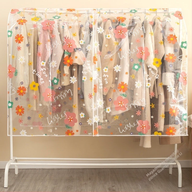 Husă de protecție a hainelor din plastic – stil simplu chinezesc, pentru călătorii, protecție împotriva prafului