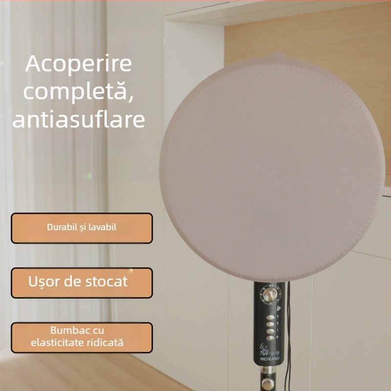 Kaixiu husă elastică pentru ventilator — protecție împotriva prafului pentru ventilatoare pe podea și pe perete, material milk silk, lansare 2024, pachet 100