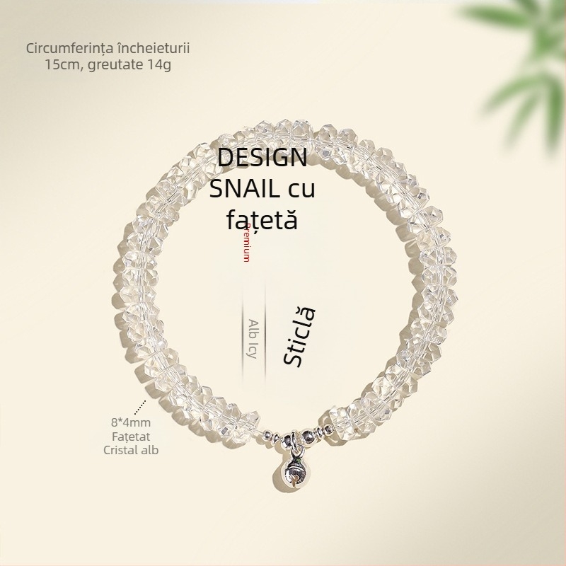 Brățară din cristal tăiat – lucrată manual, Only, stil feminin, inspirație din natură, proaspăt și dulce, cadou pentru călătorii