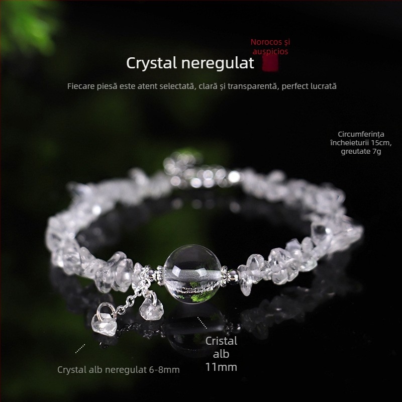 Brățară din cristal tăiat – lucrată manual, Only, stil feminin, inspirație din natură, proaspăt și dulce, cadou pentru călătorii