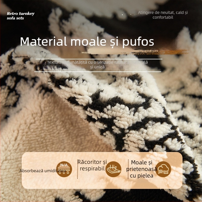 Husă din pluș pentru canapea, universală, stil italian, modele: dungi, carouri, frunze și flori.