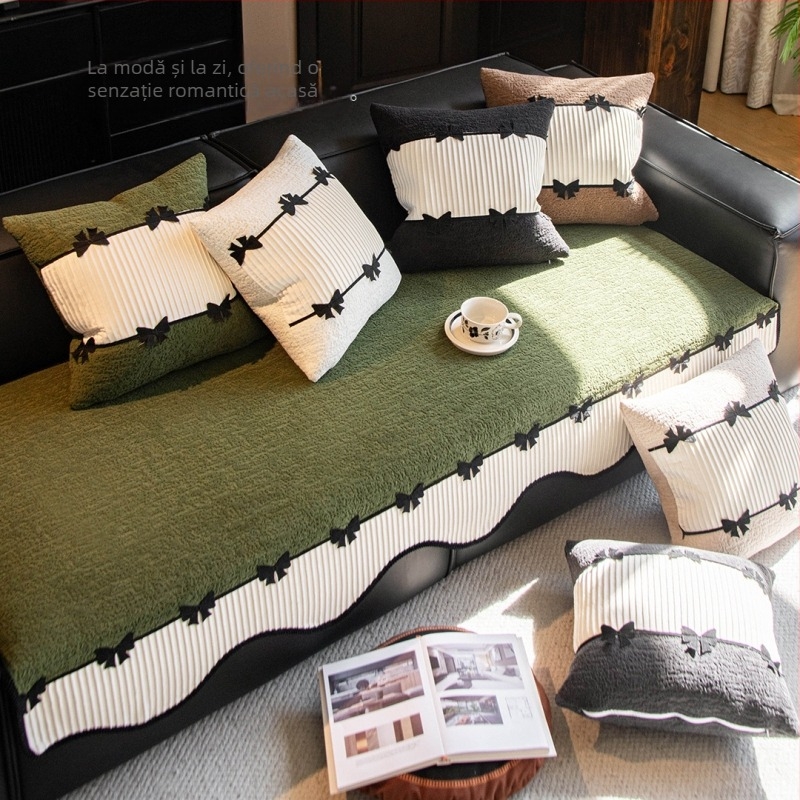 Pernă pentru canapea din chenille, pentru canapele de colț, model uni, stil casual, design: Cushion Cloth Style, brand Yayan, cod DYBLB20250709