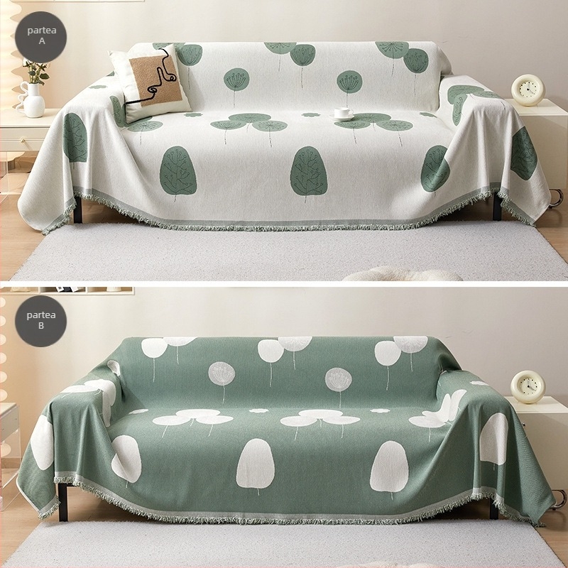 Prosop canapea chenille, model floral, pentru canapea modulară, stil modern minimalist, personalizare disponibilă