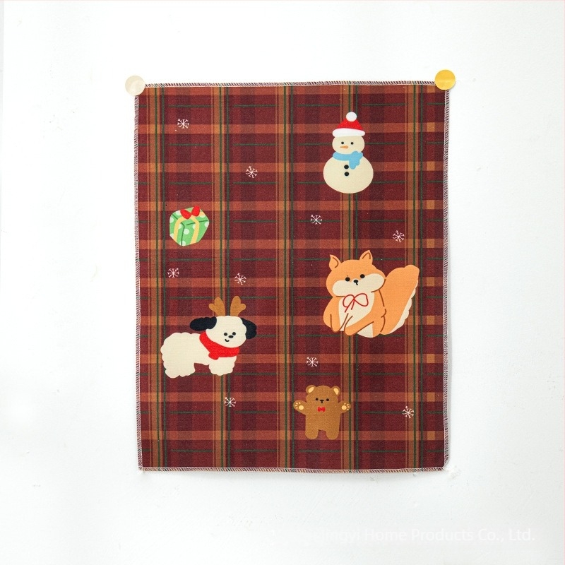 Tapiserie decorativă pentru perete cu motiv desen animat — 100% poliester, cu componente din bumbac, personalizabilă, stil japonez și koreean, pentru living, dormitor, spațiu de studiu, cameră a copiilor