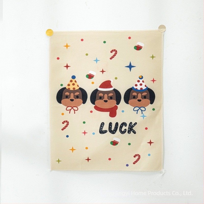 Tapiserie decorativă pentru perete cu motiv desen animat — 100% poliester, cu componente din bumbac, personalizabilă, stil japonez și koreean, pentru living, dormitor, spațiu de studiu, cameră a copiilor