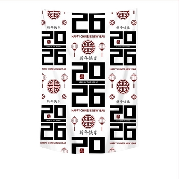 Tapiserie dreptunghiulară, stil Crăciun, 100% poliester, transfer termic digital, lavabilă la mașină