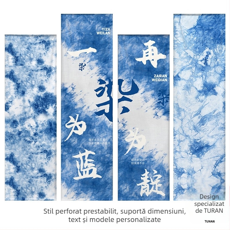 Tapiserie fundal pentru grădiniță în stil tie-dye etnic, țesătură 100% bumbac