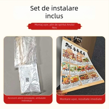 Tapiserie calendar de perete: stil modern minimalist, model desen animat, potrivit pentru sufragerie, dormitor, exterior