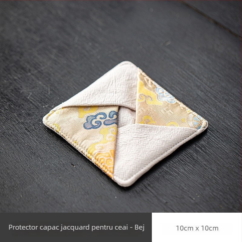 Protecția capacului bolului pentru ceremonia ceaiului – husă din textile, rezistentă la căderi, ușor de transportat, țesătură îngroșată (Categoria: Accesorii pentru ceremonia ceaiului; Material: Textil; Lansare: 2024; Calitate: Primă Clasă; Stil: Noul stil