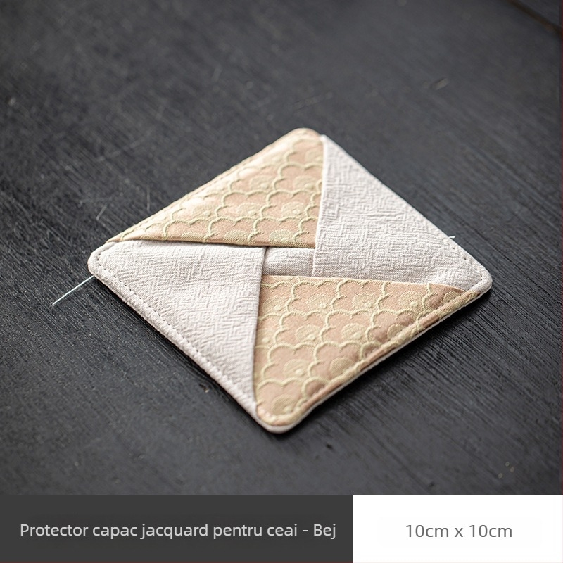 Protecția capacului bolului pentru ceremonia ceaiului – husă din textile, rezistentă la căderi, ușor de transportat, țesătură îngroșată (Categoria: Accesorii pentru ceremonia ceaiului; Material: Textil; Lansare: 2024; Calitate: Primă Clasă; Stil: Noul stil