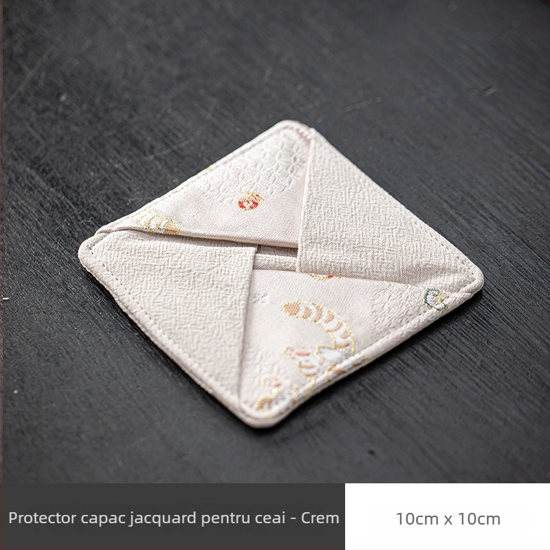 Protecția capacului bolului pentru ceremonia ceaiului – husă din textile, rezistentă la căderi, ușor de transportat, țesătură îngroșată (Categoria: Accesorii pentru ceremonia ceaiului; Material: Textil; Lansare: 2024; Calitate: Primă Clasă; Stil: Noul stil